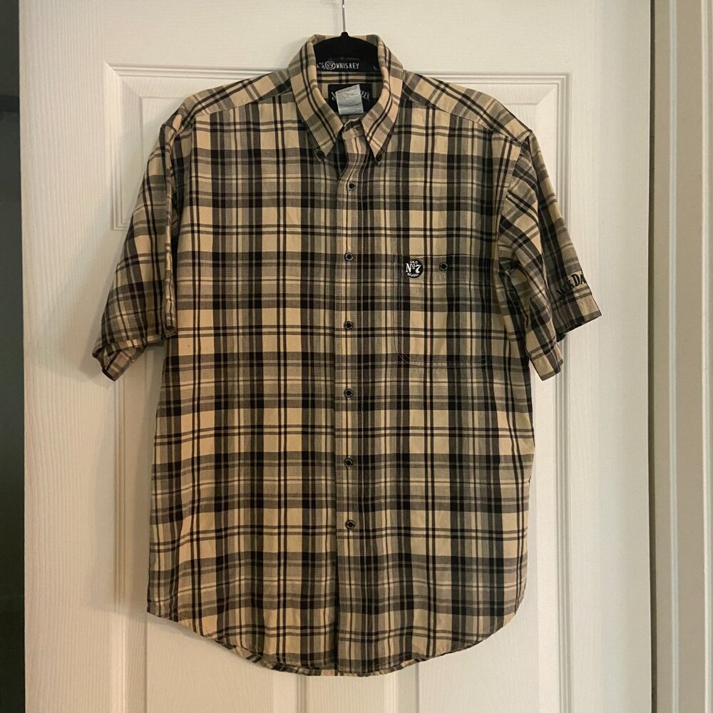 Jack Daniel's Whiskey No 7 Men's Short Sleeve Button Down Shirt Medium
